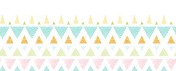 Abstract ikat triangles stripes horizontal seamless pattern background - Vector, afbeelding