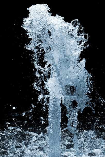 Waterfall isolated on black - Photo, Image