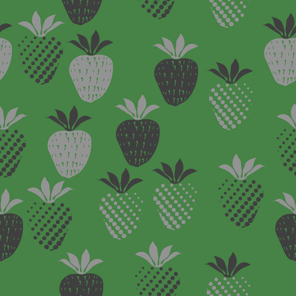 Seamless pattern with colored strawberries - Vecteur, image