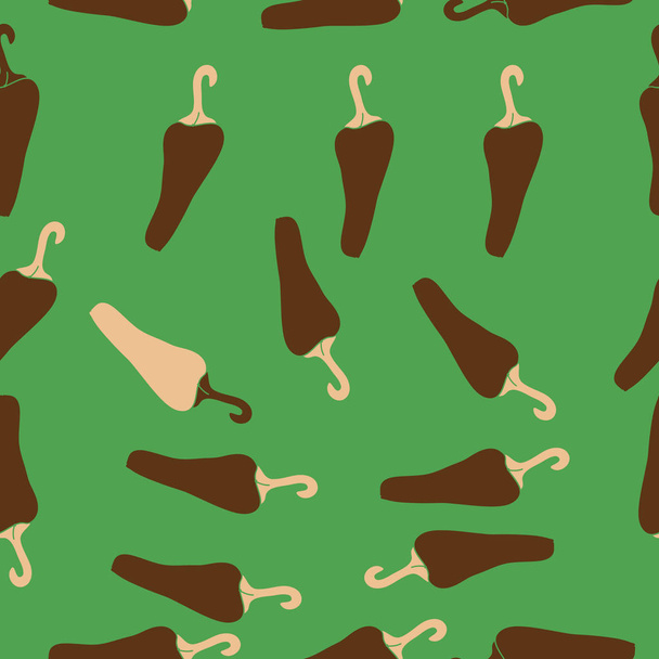 Seamless pattern with colorful chili peppers - Vector, afbeelding