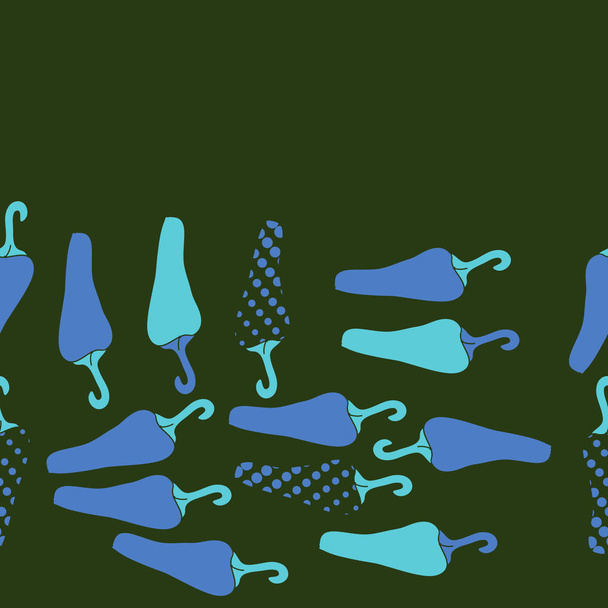 Naadloos patroon met kleurrijke Chili pepers - Vector, afbeelding