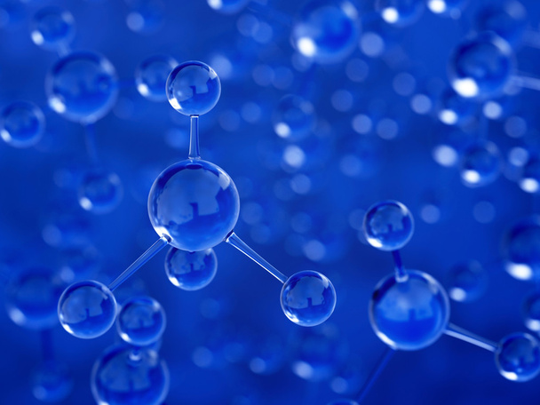Fondo de la molécula azul
 - Foto, Imagen