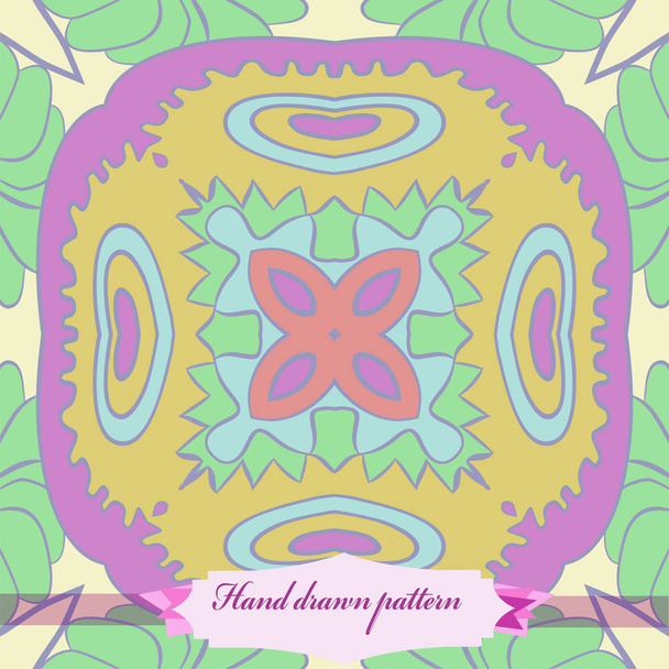 Circular seamless pattern of floral motif, simply vector illustration   - Vettoriali, immagini