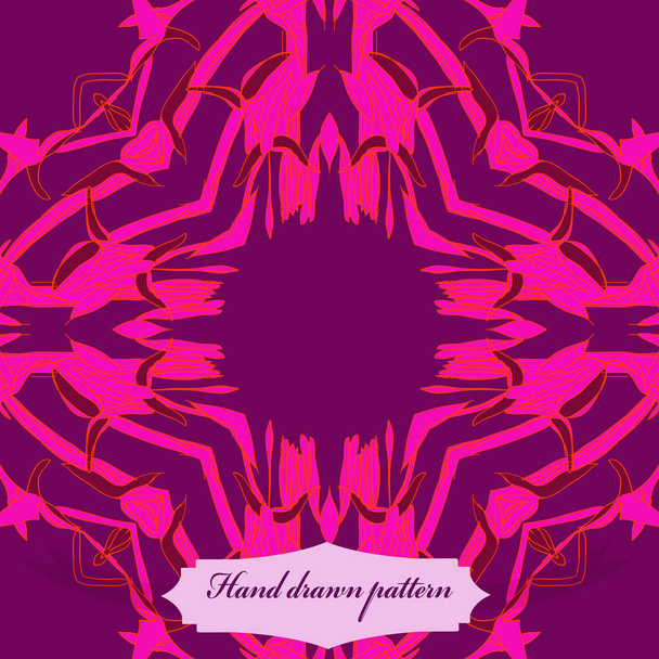 Circular seamless pattern of floral motif, simply vector illustration   - Vector, Image