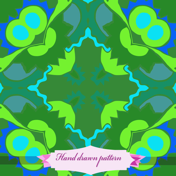 Circular seamless pattern of floral motif, simply vector illustration   - Vetor, Imagem