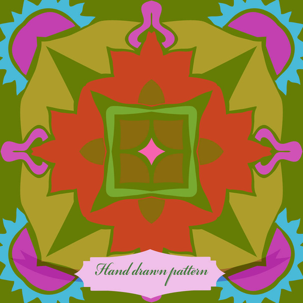 Circular seamless pattern of floral motif, simply vector illustration   - Вектор,изображение
