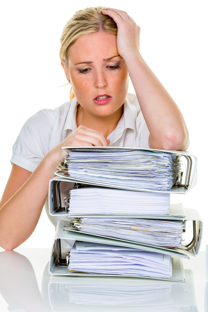 Woman in office with burnout - Photo, image