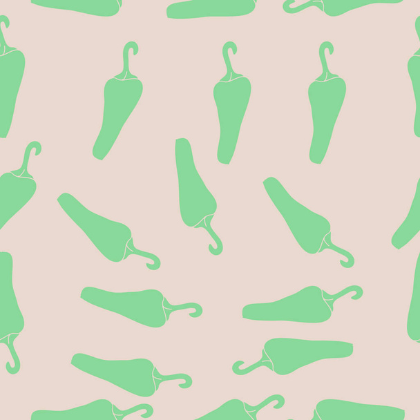 Seamless pattern with colorful chili peppers - Vecteur, image