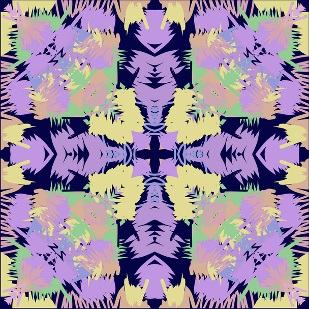 Circular seamless pattern of colored  motif - ベクター画像