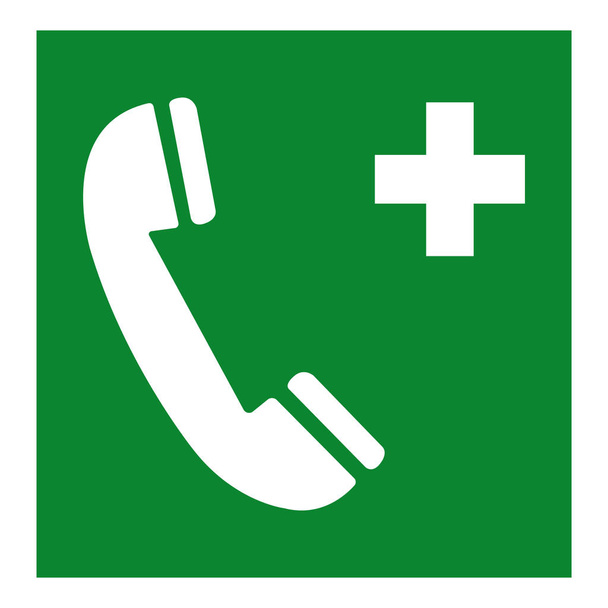 Emergency Telephone Symbol Isolate On White Background,Vector Illustration EPS.10  - Vector, Image