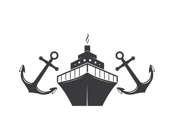 Gemi logo şablonu vektör resimleme gezisi  - Vektör, Görsel