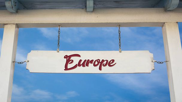 Street Sign vers l'Europe
 - Photo, image