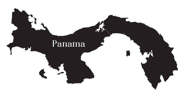 Panama silhouette contour carte
 - Vecteur, image