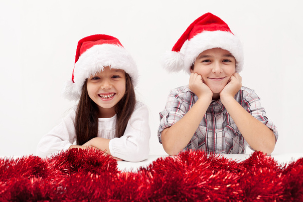 Crianças de Natal sorrindo
 - Foto, Imagem