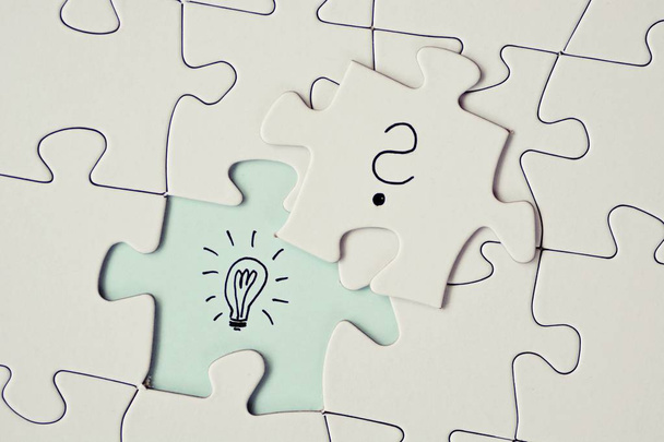 Business concept for problem solving process with puzzle pieces - Photo, Image