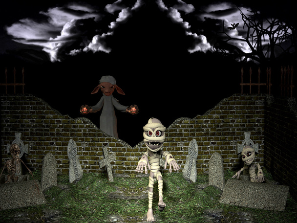 Resurrection of the dead on Halloween night. - Photo, Image