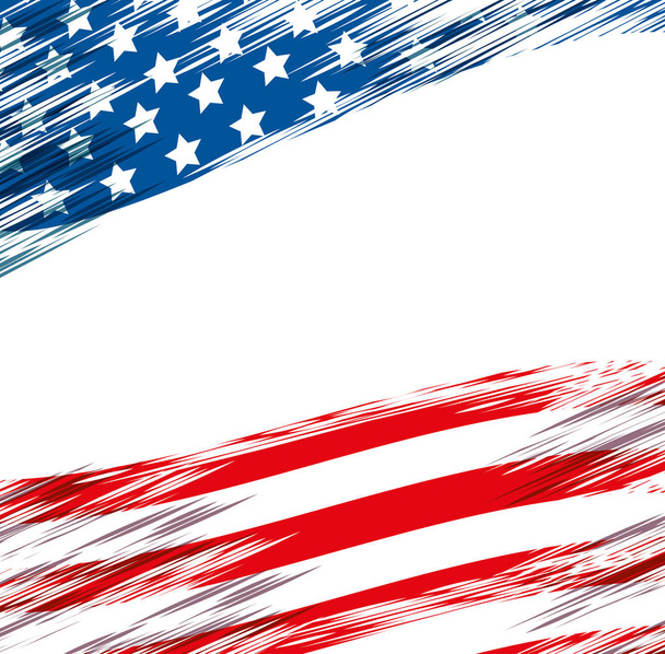 Flagge der Vereinigten Staaten von Amerika - Vektor, Bild