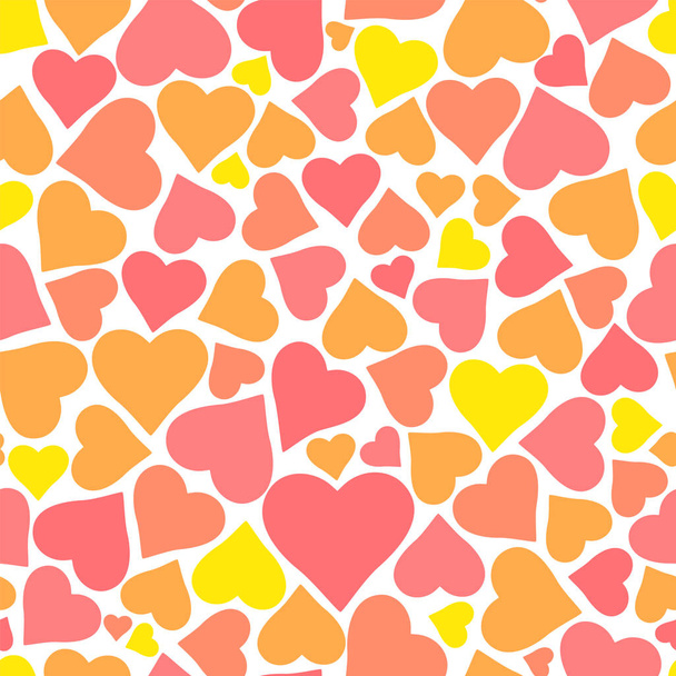 Colorful hearts seamless pattern. - Διάνυσμα, εικόνα