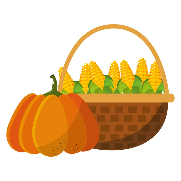 happy thanksgiving cartoon - Vector, Image