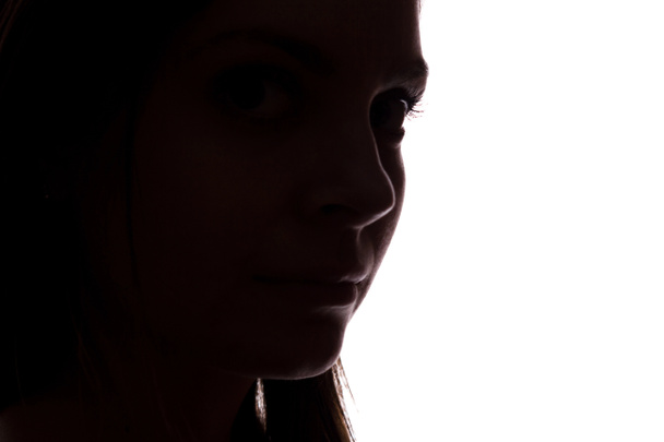 silhouette d'une jeune femme - Photo, image