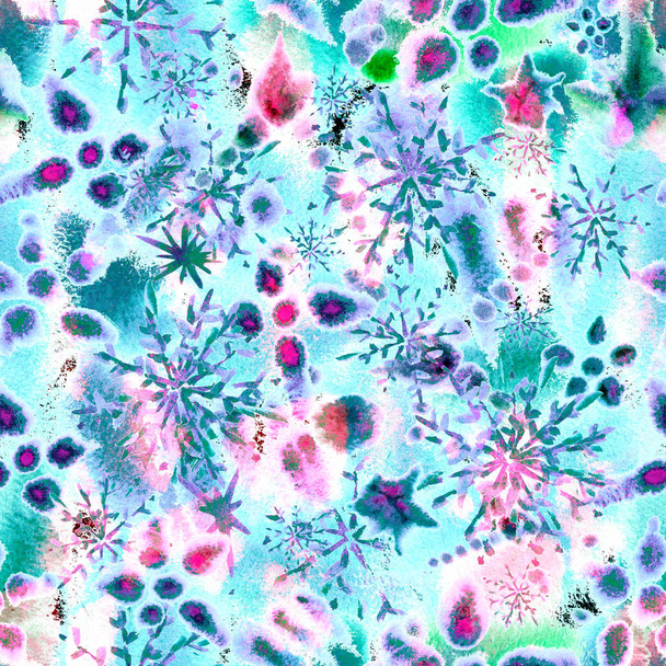 pastel soft delicate snow seamless pattern - 写真・画像