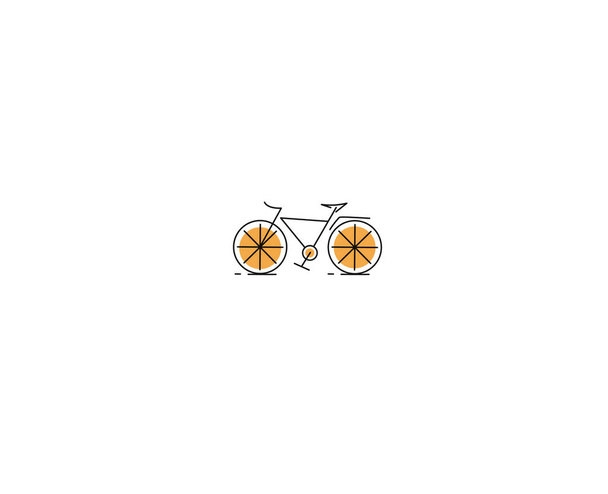 現代サイクリングフラットラインアートドローイング,ベクトルイラスト. - ベクター画像