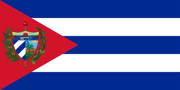 キューバ共和国の国旗 - ベクター画像