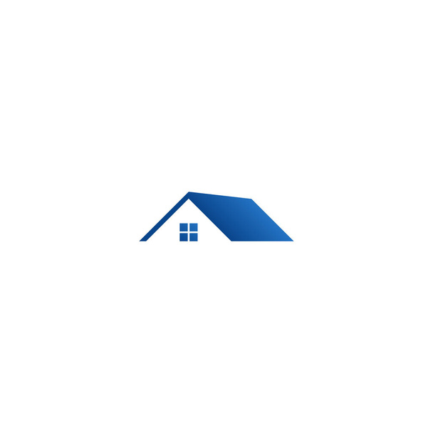 Nemovitosti stavba logo konstrukční vektor šablona domu a budova s modrou šedou barvou - Vektor, obrázek