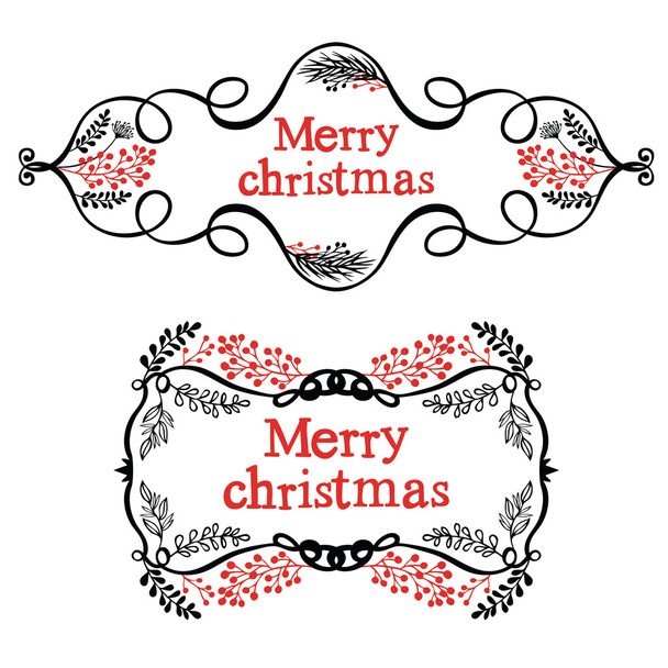 メリー クリスマスの装飾的なデザインの要素 - ベクター画像