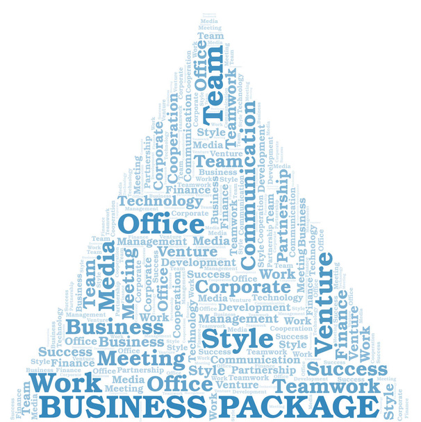 Business Package word cloud. Collage realizzato solo con testo
. - Vettoriali, immagini