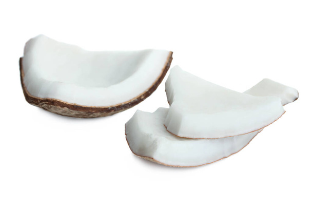Slices of broken exotic coconut - Photo, Image