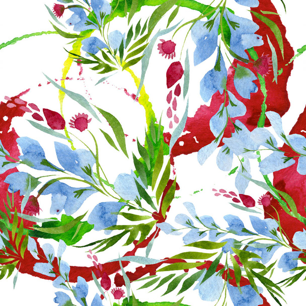 Peony floral botanical flowers. Wild spring leaf wildflower. Watercolor illustration set. Watercolour drawing fashion aquarelle. Seamless background pattern. Fabric wallpaper print texture. - Fotó, kép
