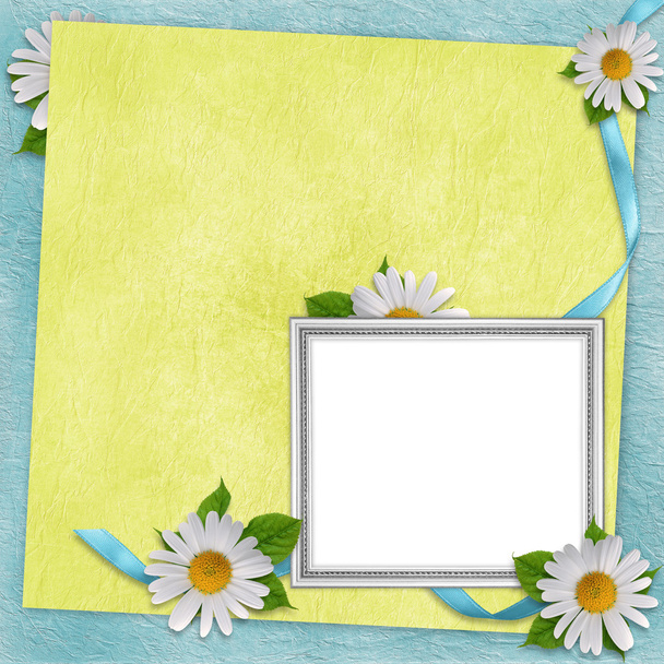 Card for the holiday with flowers - Foto, Imagem