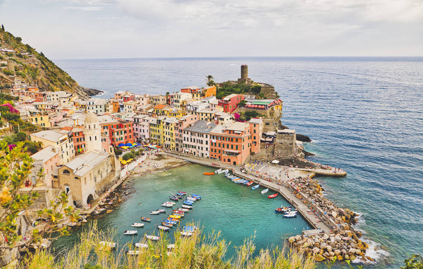panoramic view of a village in the Cinque Terre - Photo, Image