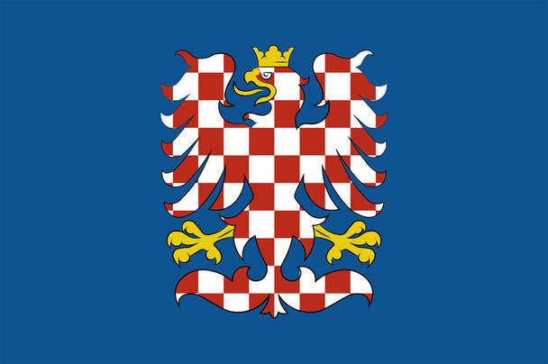 Vlag van Moravië in Tsjechië - Vector, afbeelding