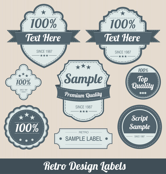 Etiketten im Retro-Design - Vektor, Bild