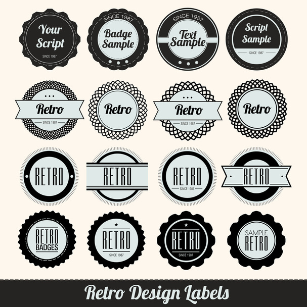 Retro Design Labels - Vector, Image