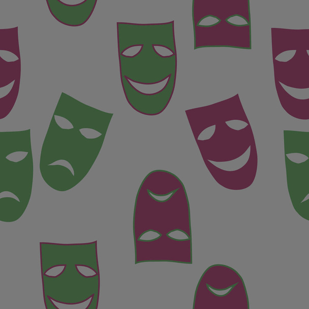 theathral masks colored background  - Vettoriali, immagini