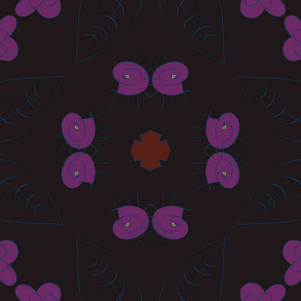 Круглий безшовний візерунок з квітковим мотивом, простір для копіювання
 - Вектор, зображення