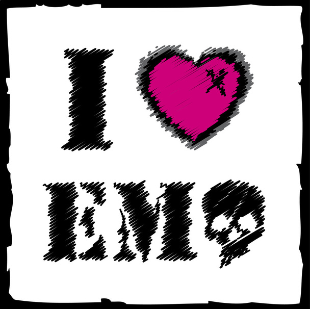emo αγάπη - Διάνυσμα, εικόνα