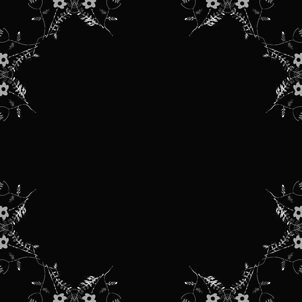 Κυκλικό χωρίς ραφές με floral μοτίβο, αντίγραφο χώρου - Διάνυσμα, εικόνα