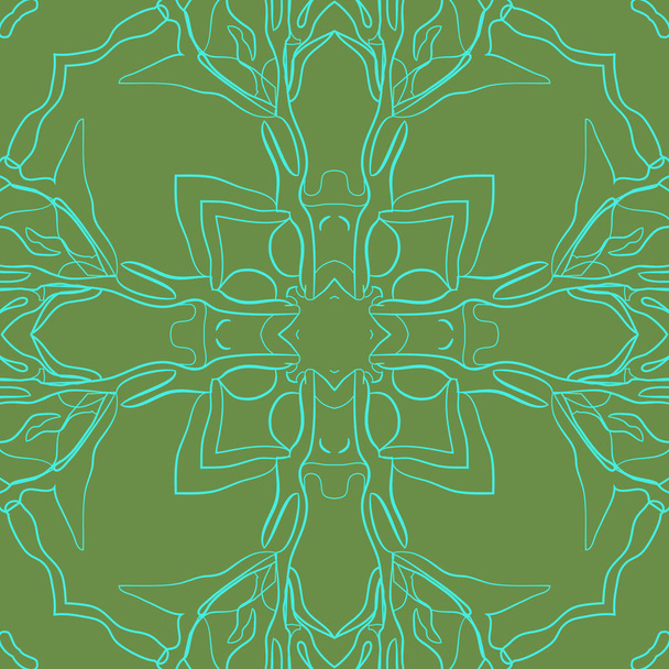 Circular seamless pattern of decorative motif with copy space - Вектор,изображение