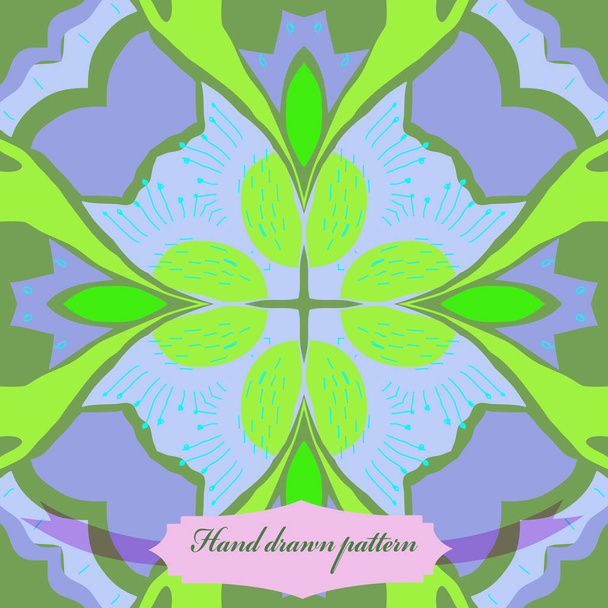 Circular seamless pattern of floral motif. - Vektori, kuva