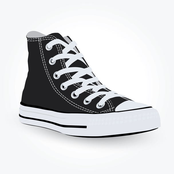 Black Sneaker - Vector, Image