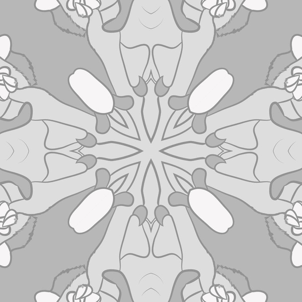 Circular seamless pattern with floral motif, copy space - Vektor, kép
