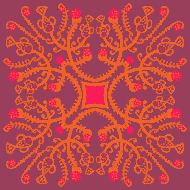 Circular seamless pattern of delicate motif  - Vector, Image