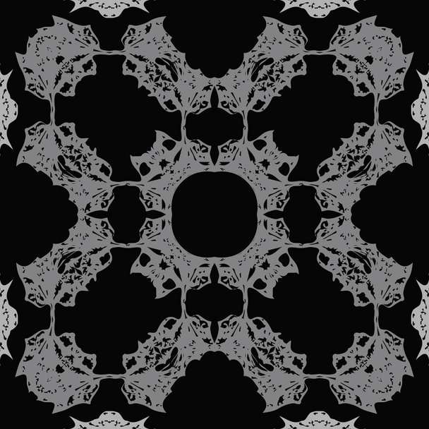 Circular seamless pattern with floral motif, copy space - ベクター画像