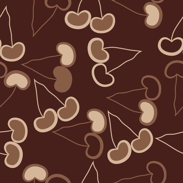 abstract vector illustration of seamless pattern background with cherries  - Vektori, kuva