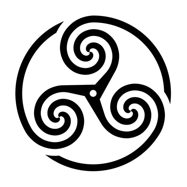 Ikona symbol Triskelion z białym tłem - Zdjęcie, obraz