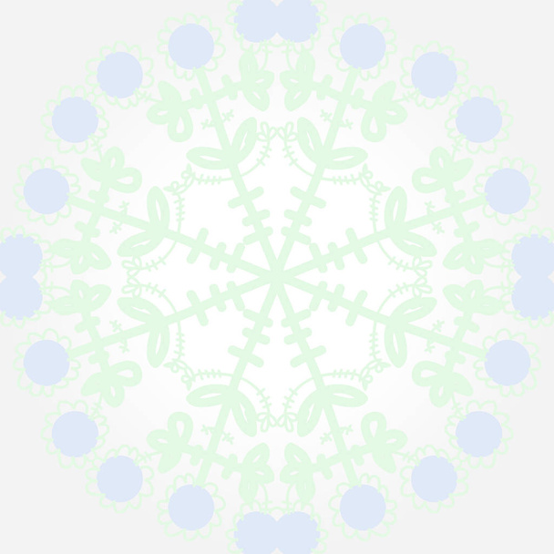 Card with circular floral ornament  - Вектор,изображение